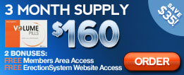3 Month Supply $200! Save $30! 2 FREE Bonuses: ErectionSystem Access and Membership Access